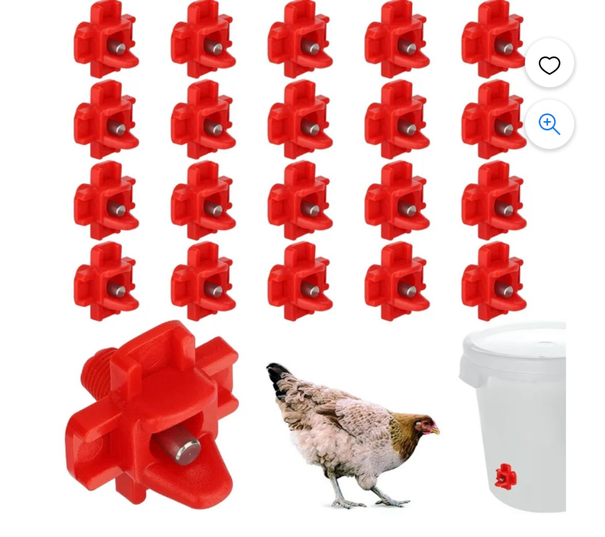 20pcs Automatic Chicken Nipples, TSV Horizontal Side Mount Poultry Water Nipple Waterers, Drinkers for Duck, Quail, Bird

#LTKhome #LTKfamily #LTKSeasonal