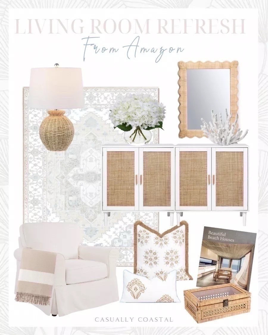 Living Room Refresh From Amazon

Amazon living room decor, Amazon coastal decor, coastal style, coastal home decor, neutral home decor, neutral living room, coastal rug, Amazon rug, coastal sideboard, Amazon mirror, coastal mirror, Amazon pillows, coastal pillows, coastal accent chair, coastal lamp, Amazon lamp, rustic coastal rattan globe LED table lamp, embroidered floral pillows, sideboard buffet, faux hydrangeas with vase, 8x10 area rug, rolled arm chair with slipcover, rattan display box, finger coral decorative resin figurine, neutral tan coastal throw blanket, Amazon blanket, hanging rattan wall mirror, beautiful beach house book


#LTKHome