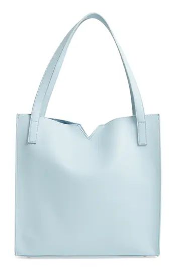 Pixie Mood Alicia Faux Leather Tote Bag & Pouch Set - Blue | Nordstrom