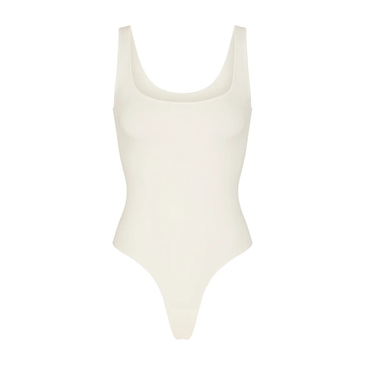 ESSENTIAL SCOOP NECK BODYSUIT | ECRU | SKIMS (US)