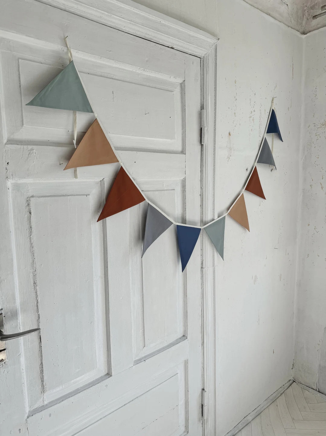 BLÅ slingorbanderoll, Bomullsflaggor för barnrum, Girlangväggdekoration, Flaggslingor, Slingor... | Etsy (US)