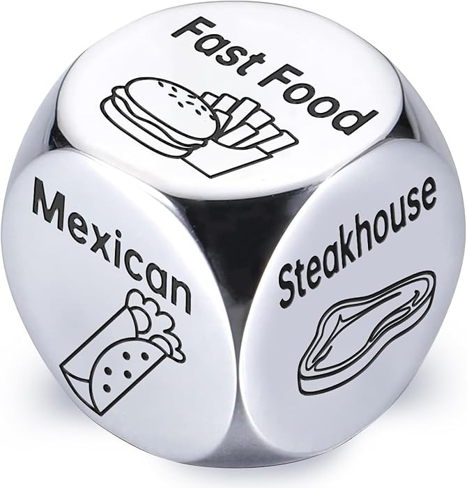 Valentines Day Gifts for Him Her: Steel Food Decision Dice Funny Gifts for Men Women Couple Girlf... | Amazon (US)