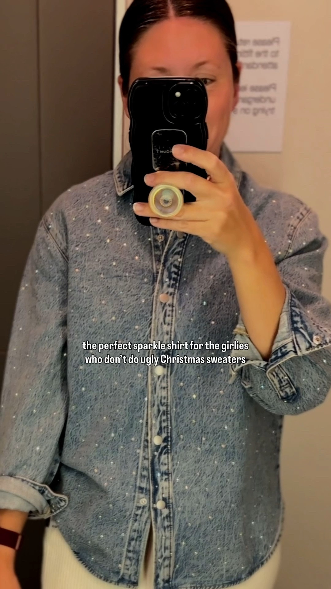 Target fashion find! 🎯 I’m not really an ugly-sweater person, so this sparkly denim top from Target is officially at the
top of my dressy-casual holiday outfit list. It’s festive without trying too hard, adds just the right amount of shimmer, and somehow goes with everything. I’m obsessed—it’s comfy, chic, and perfect for every holiday get-together.

#LTKHoliday #LTKStyleTip #LTKParties