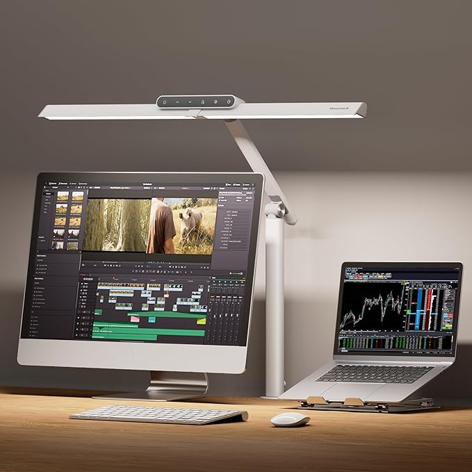 Honeywell LED Desk Lamp with Clamp - HJ1 Sunturalux Eye-Caring Clip on Lights for Home Office, 12... | Amazon (US)