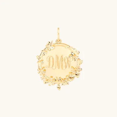 Flower Garland Gold Medallion | Catbird