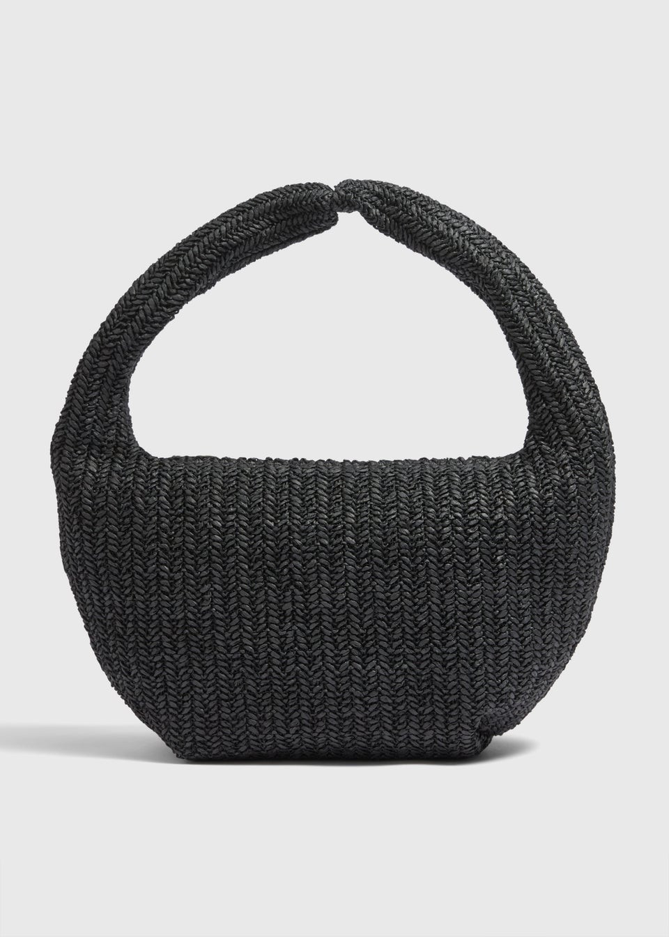 Black Straw Shoulder Bag - One Size | Matalan (UK)