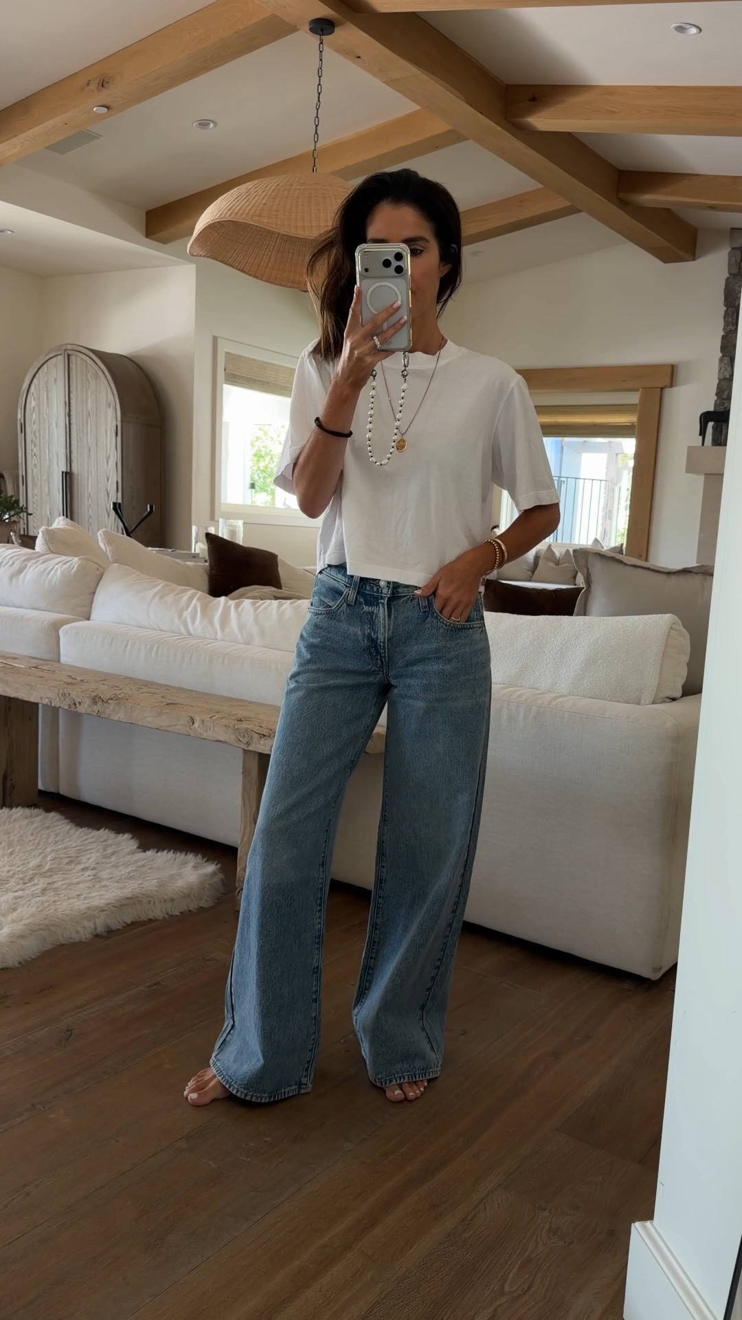 New jeans from target and they definitely look designer! Plus they’re on sale today I’m just shy of 5-7” wearing my true size #stylinbyaylin

#LTKSeasonal #LTKOver40 #LTKootd