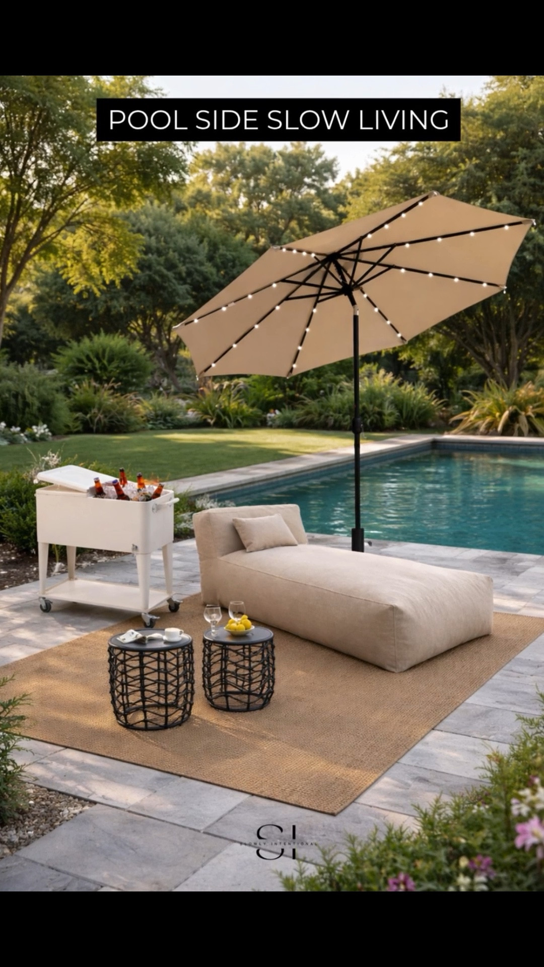 It is so easy to create a designer look on a budget with this neutral outdoor furniture and a cute patio umbrella. I love how the outdoor rug makes everything feel like a real living room but outside!  amazon home, amazon finds, walmart finds, walmart home, affordable home, amber interiors, studio mcgee, home roundup

#LTKHome #LTKSeasonal