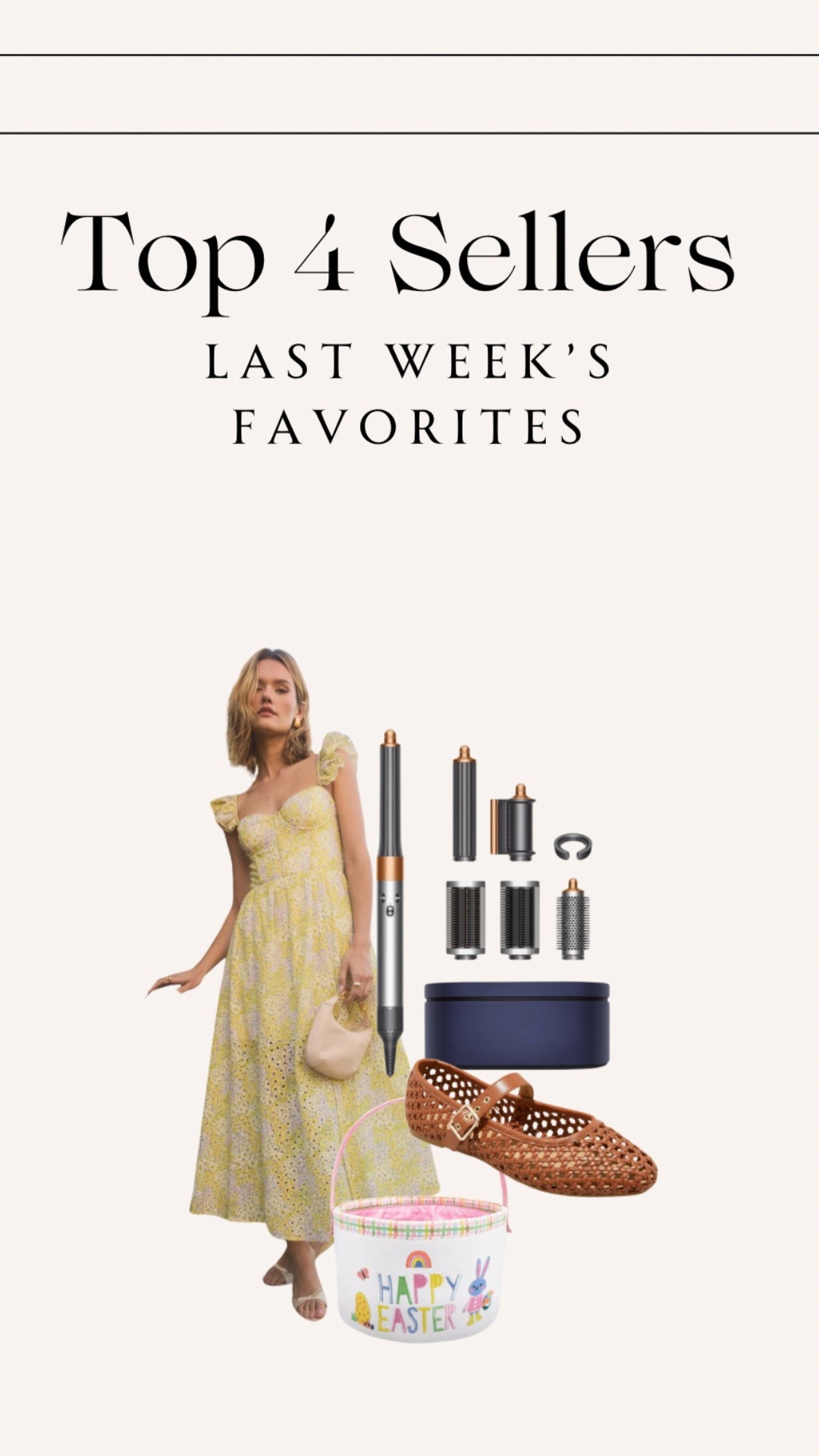 Last weeks — top 4 best sellers✨

#bestseller #topsellers #dailydeals #mostloved #amazonfinds #amazondeals #amazonsale #dyson #dysonairwrap #dysononsale #airwrap #dresses #springdresses #astrthelabel #targetstyle #targetflats #targetfinds #springstyle #easterbasket #targeteaster 

#LTKFamily #LTKStyleTip #LTKSaleAlert