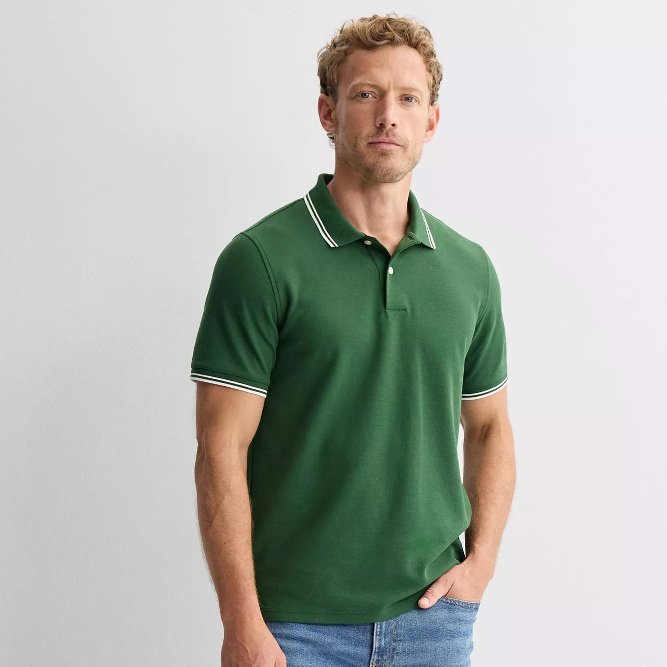 Men's Sonoma Goods For Life® Short Sleeve Pique Polo | Kohl's