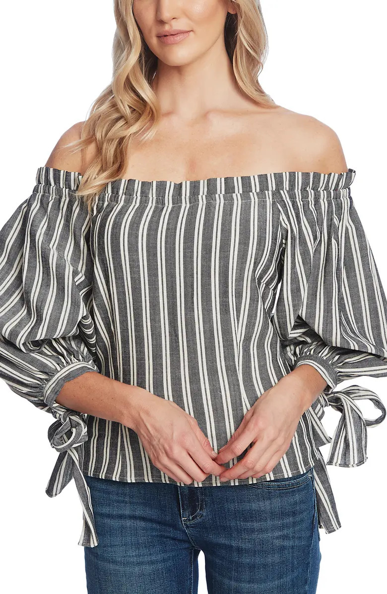 Stripe Off the Shoulder Blouse | Nordstrom