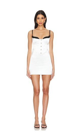 Livia Mini Dress in White | Revolve Clothing (Global)