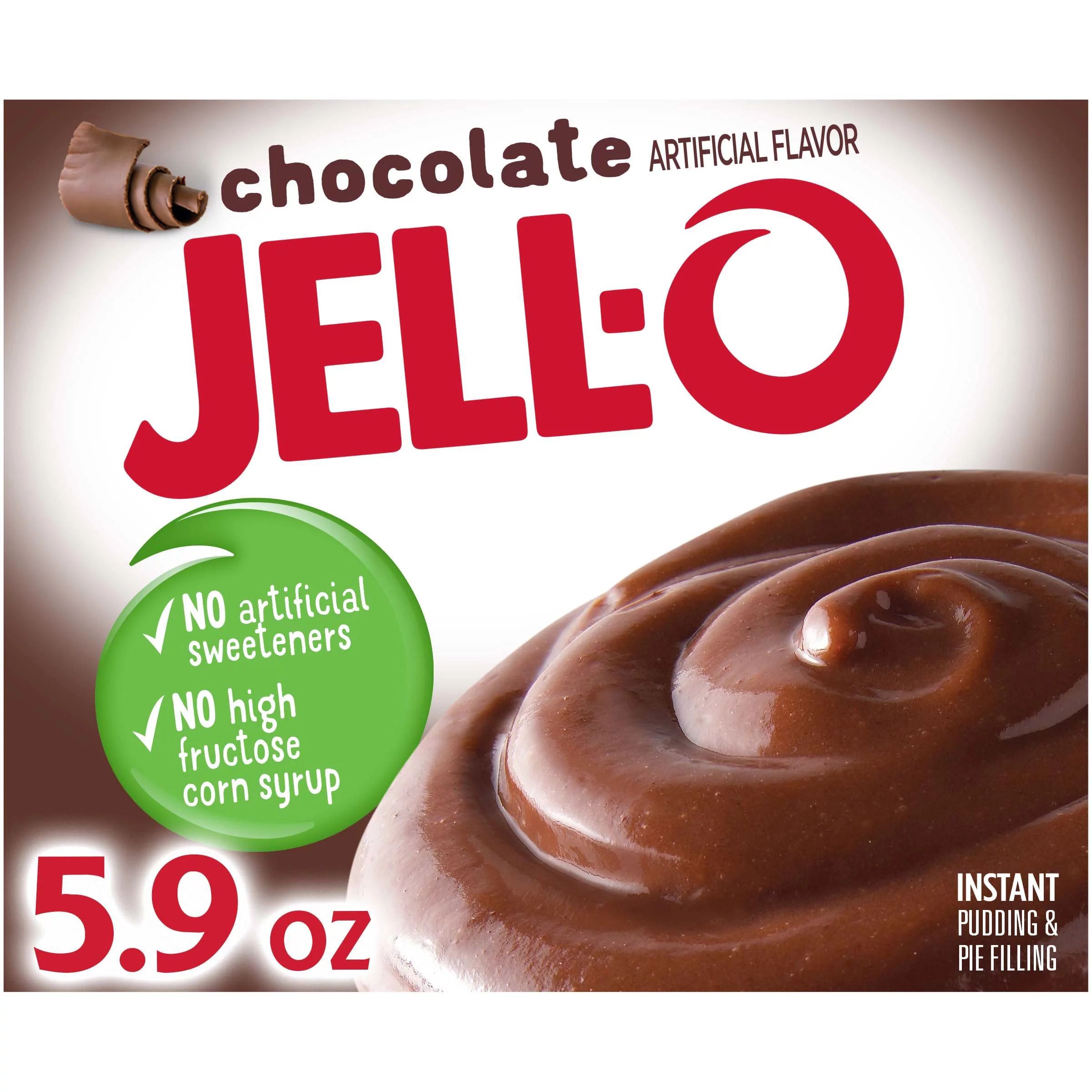 Jell-O Chocolate Instant Pudding Mix & Pie Filling, 5.9 oz. Box | Walmart (US)