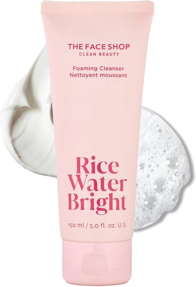 The Face Shop Rice Water Bright Foaming Facial Cleanser with Ceramide, Gentle Face Wash for Hydra... | Amazon (US)