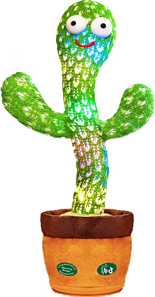 Talking Cactus Toy with LED 120 English Songs, Singing Cactus Dancing Musical Toy, Tummy Time Toy... | Amazon (US)