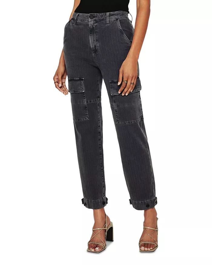 High Rise Knoxx Cargo Jeans in Sulphur Black | Bloomingdale's (US)