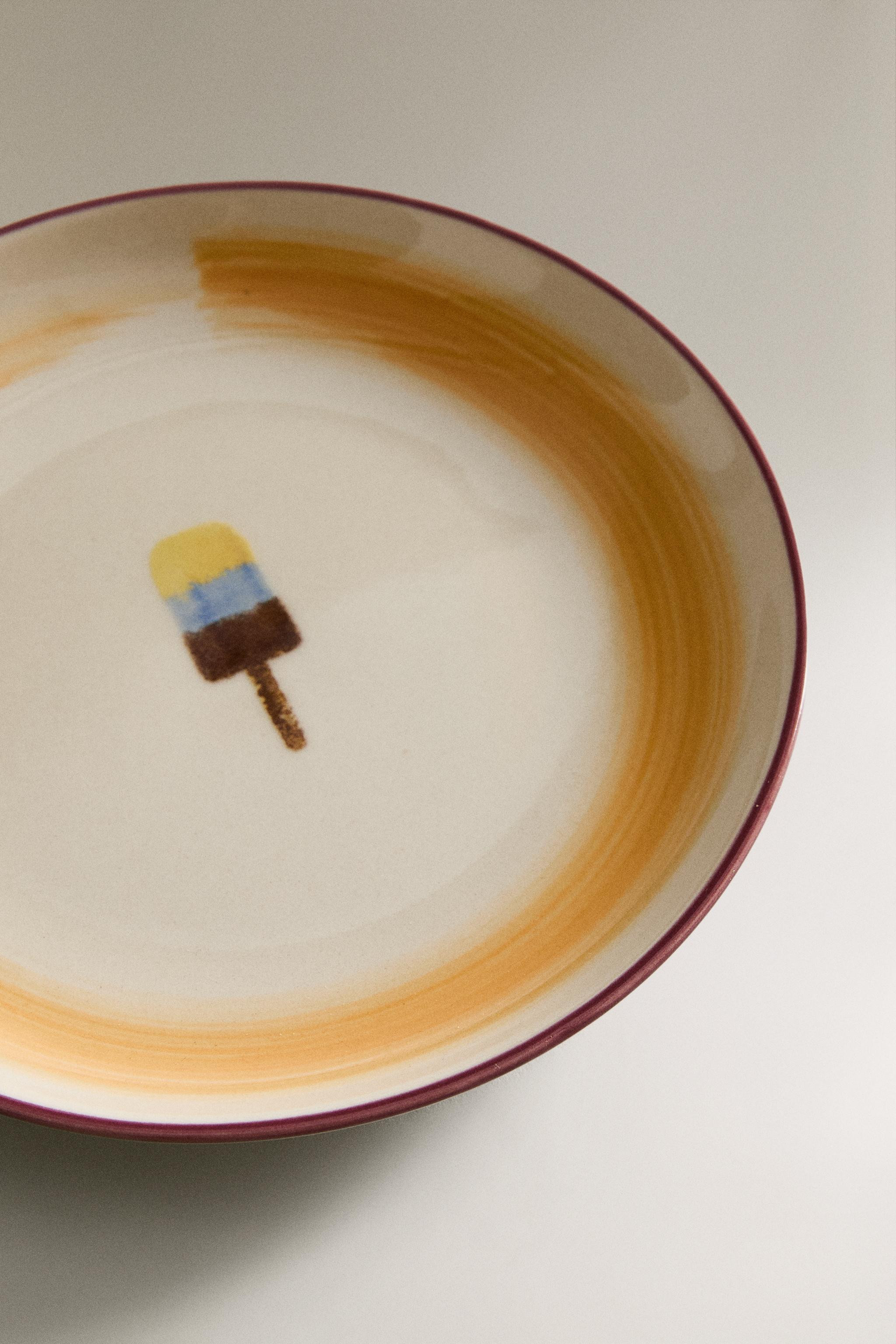 STONEWARE ICE CREAM DESSERT PLATE | Zara US