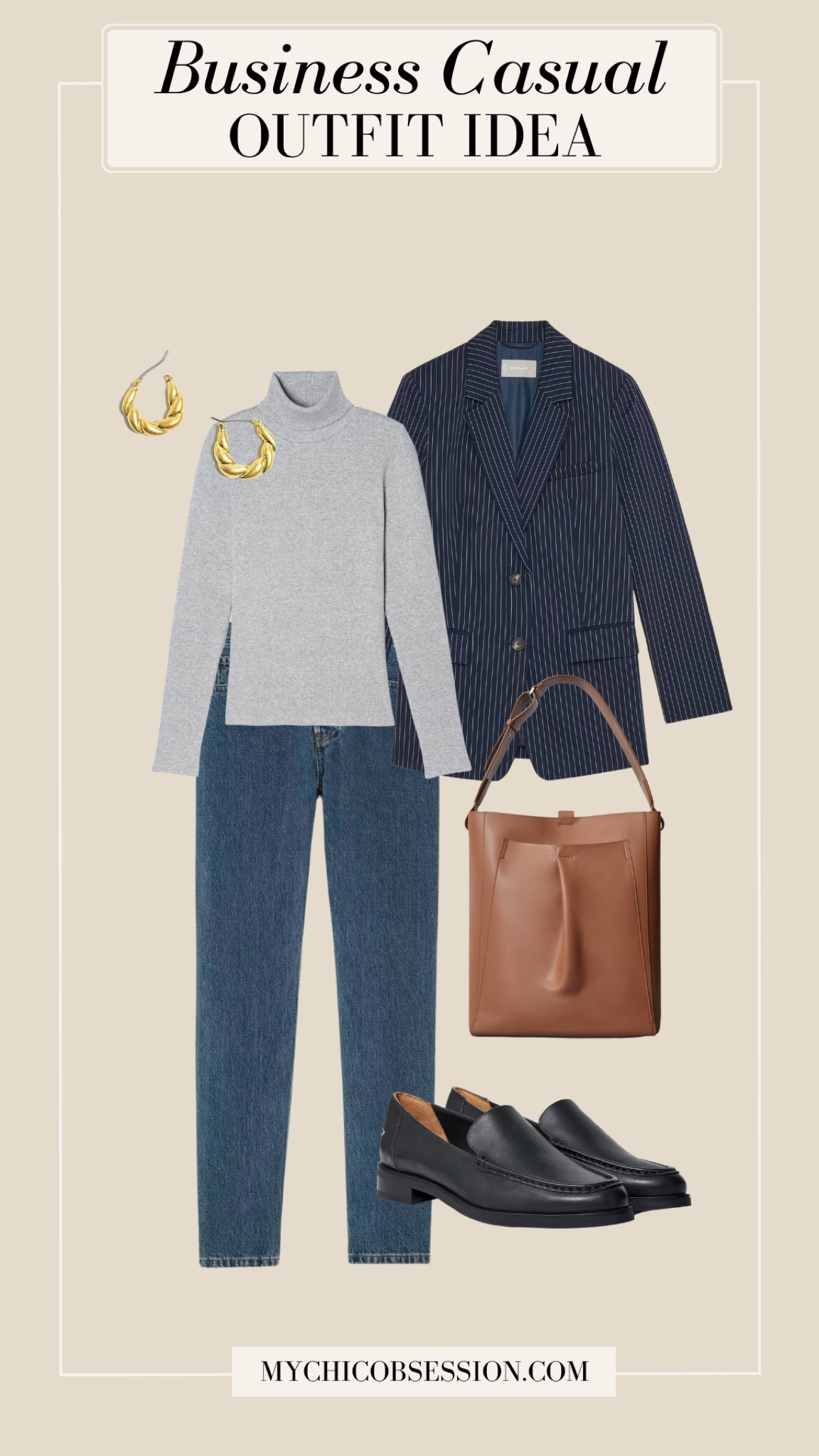 For a polished fall look that’s neither too formal nor too casual, consider wearing a well-fitted blazer in a rich autumnal shade like burgundy or navy. Pair it with a cozy turtleneck sweater in a complementary color. Combine these with slim-fit trousers or dark jeans for a sleek bottom-half silhouette. 

#LTKSeasonal #LTKstyletip #LTKworkwear