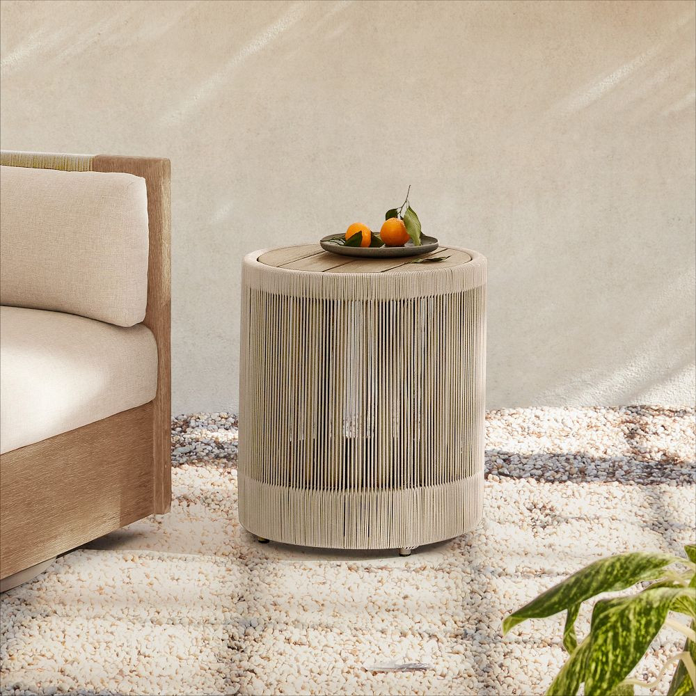 Porto Outdoor Round Side Table (17") | West Elm (US)