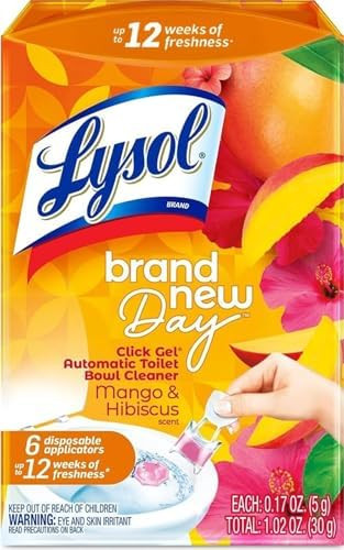 Lysol Click Gel Automatic Toilet Bowl Cleaner, Toilet Gel Stamp, Toilet Freshener, Bathroom Essen... | Amazon (US)