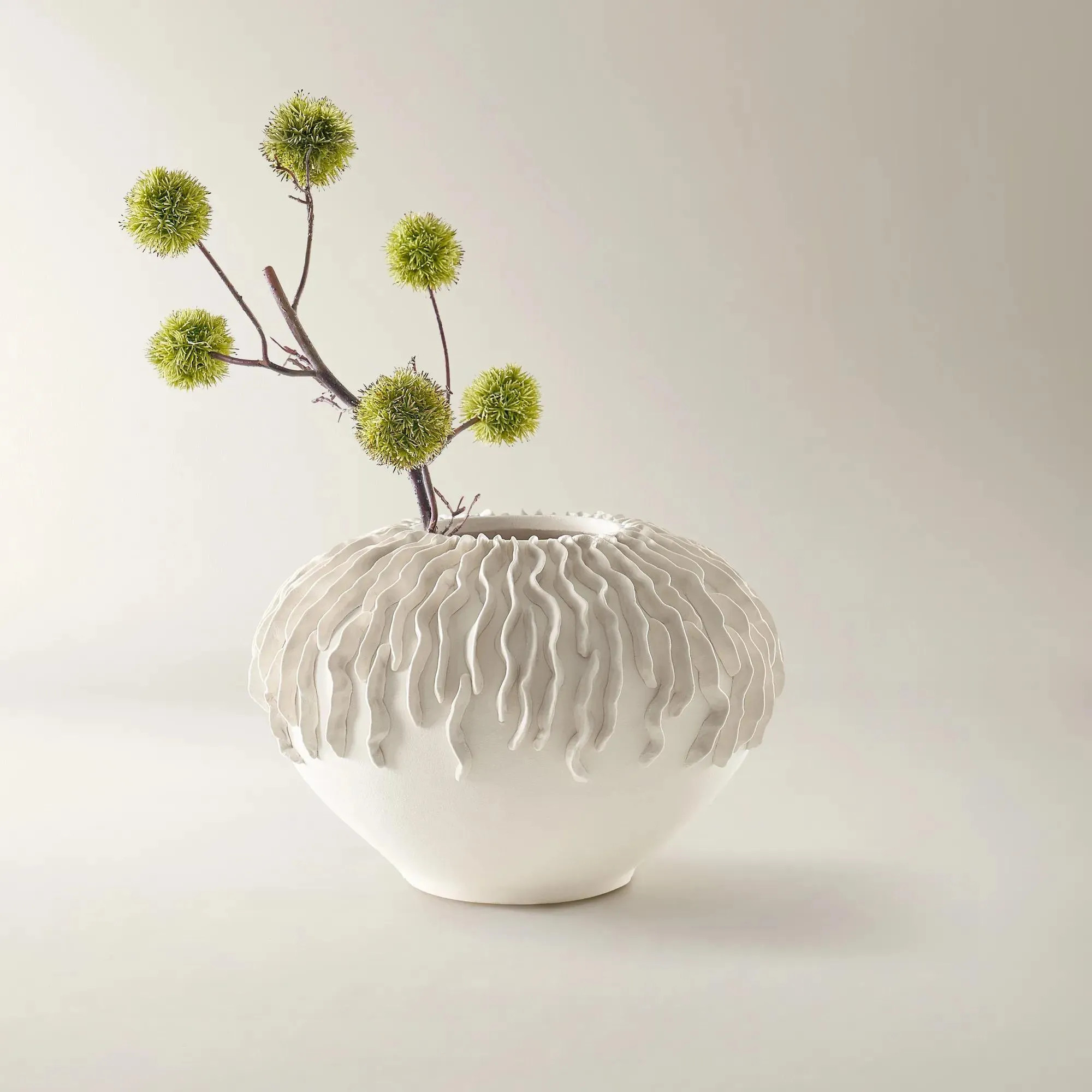 Madre Vase | Ivory | Décor | Z Gallerie | Small: 11.75"Diameter x 8"H | Handcrafted Porcelain | Z Gallerie