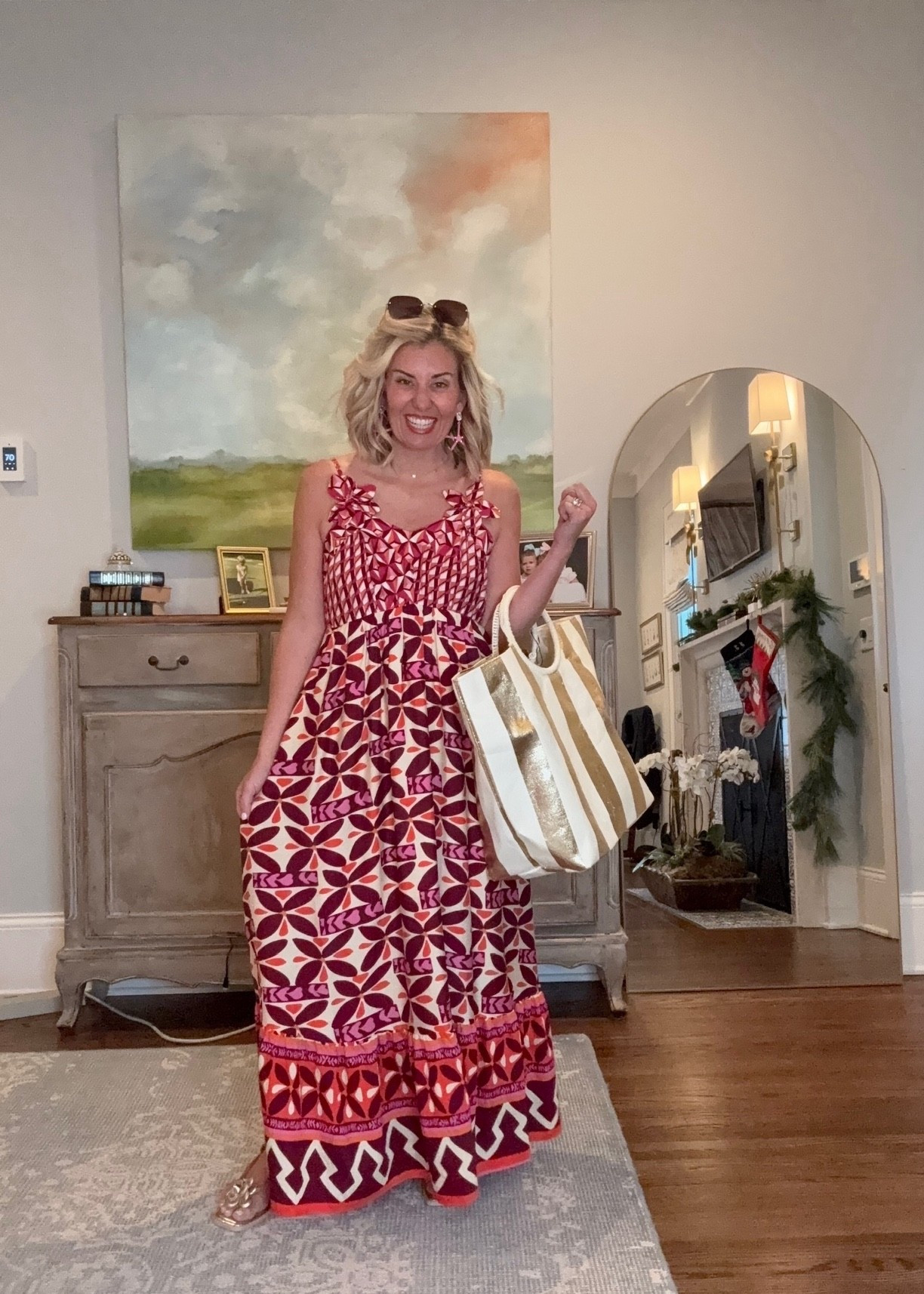 This is the perfect dress to wear now and wear later. Pair it with a denim jacket and off you go! I’m wearing an xs and 8 sandal. ￼

#LTKootd #LTKdayinmylife #LTKmomlife