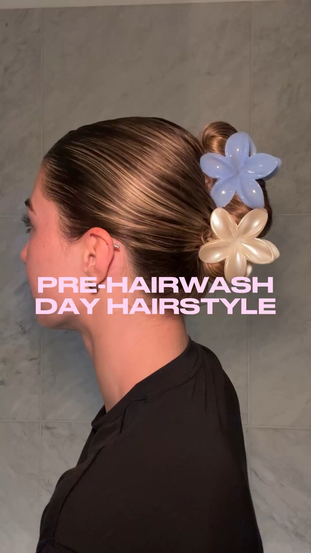 Easy hairstyle for hair wash day 🌺 

#LTKmorningroutine #LTKgrwm #LTKBeauty