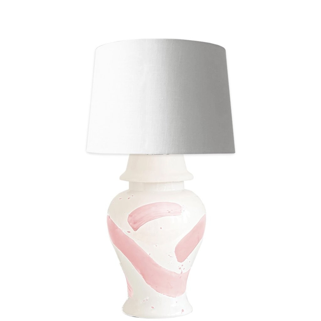 Cherry Blossom Brushstroke Ginger Jar Lamp | Lo Home by Lauren Haskell Designs