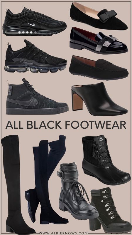 window shopping for truly all black sneakers, shoes, and boots. on the blog: https://albieknows.design/blog/what-im-loving-all-black-footwear-shopping-links-for-shoes-boots-and-sneakers

#LTKshoecrush #LTKsalealert #LTKFind
