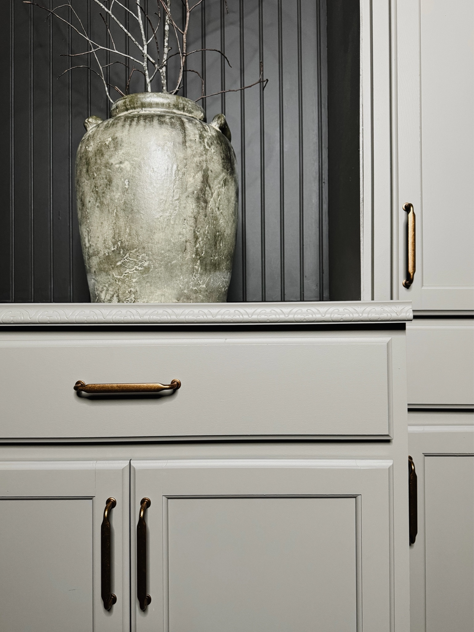 Sneak peek of the DIY built-in entertainment center 