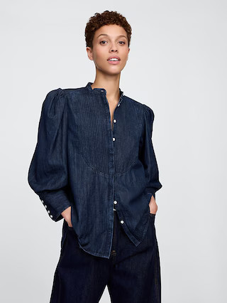Gap × HFR Puff-Sleeve Denim Shirt by N'gai | Gap | Gap (US)