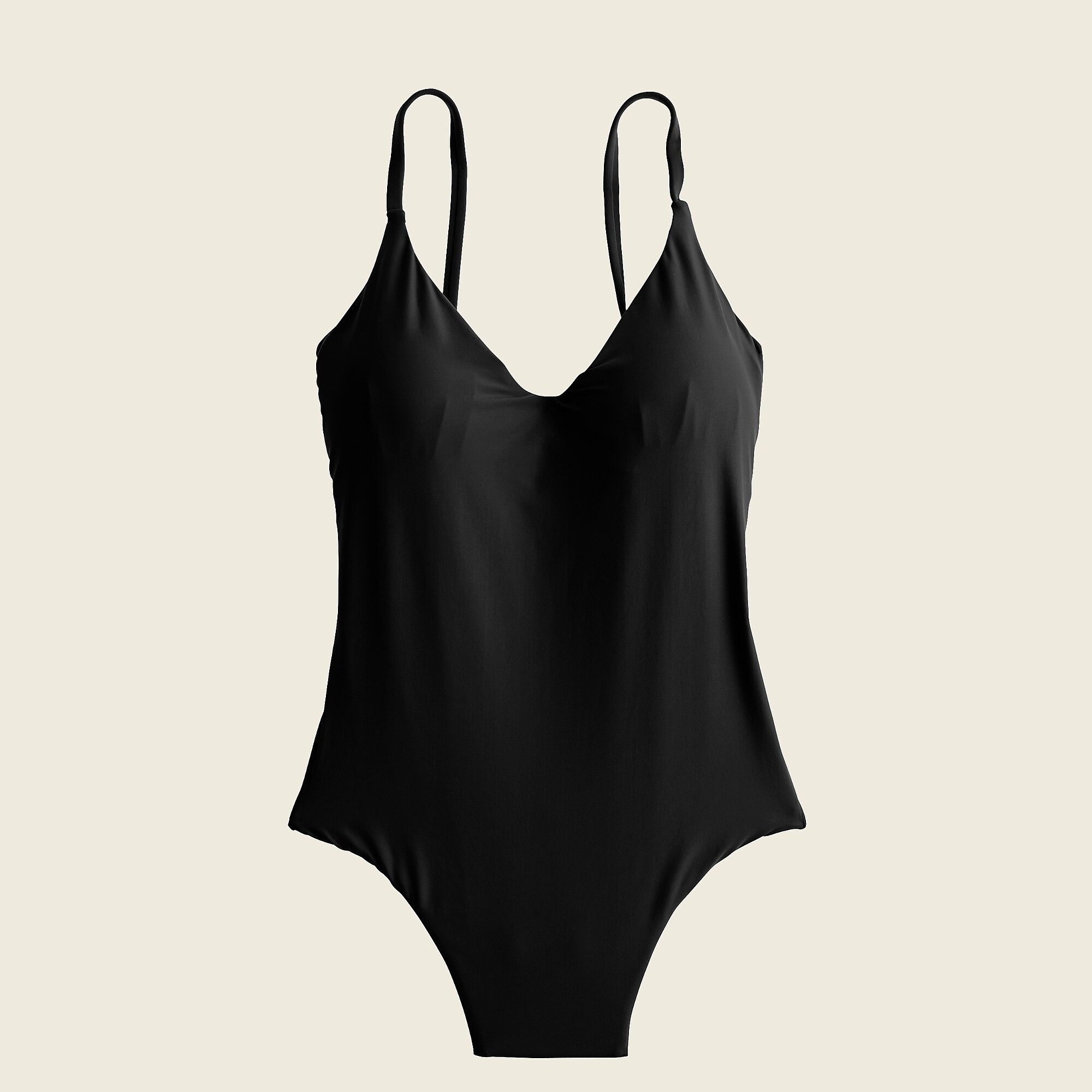 Rounded V-neck one-piece swimsuit | J. Crew US