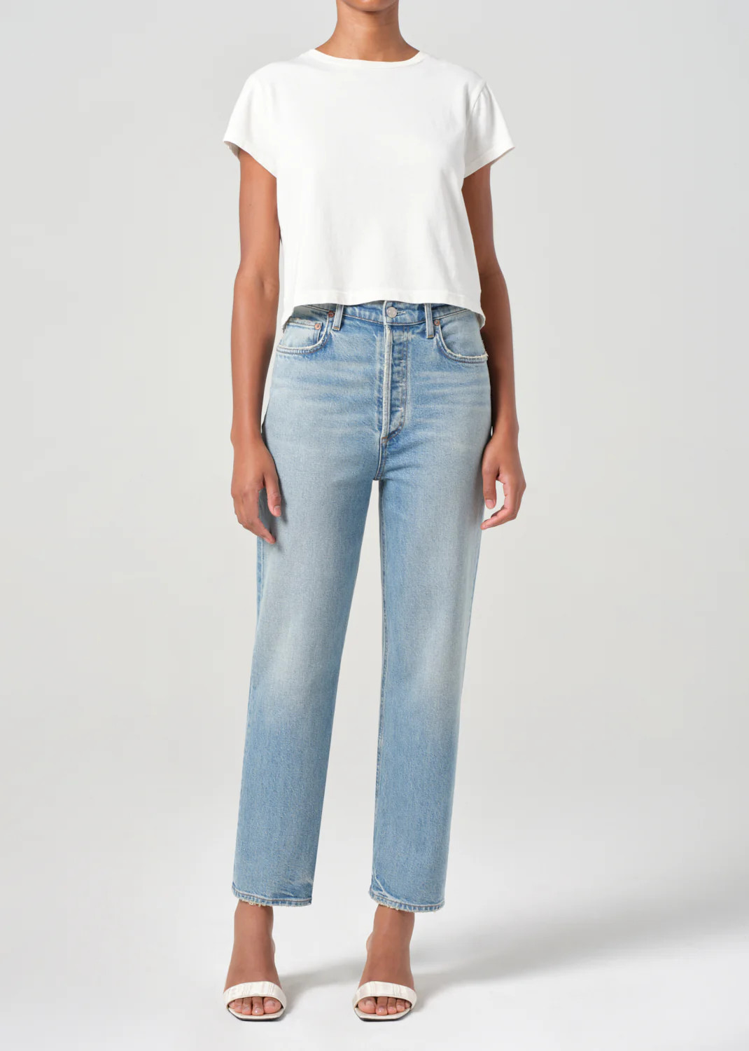 90's Pinch Waist Crop in Ripple | AGOLDE