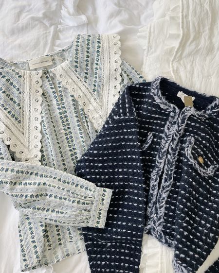 2 pieces I bought the other day while shopping! J.crew cardigan which will be perfect for work and then this darling Loeffler Randall blouse. 

// spring blouses, spring workwear, unique workwear, floral blouse, J.crew sweaters, classic sweaters, staple wardrobe, closet essentials, classic style