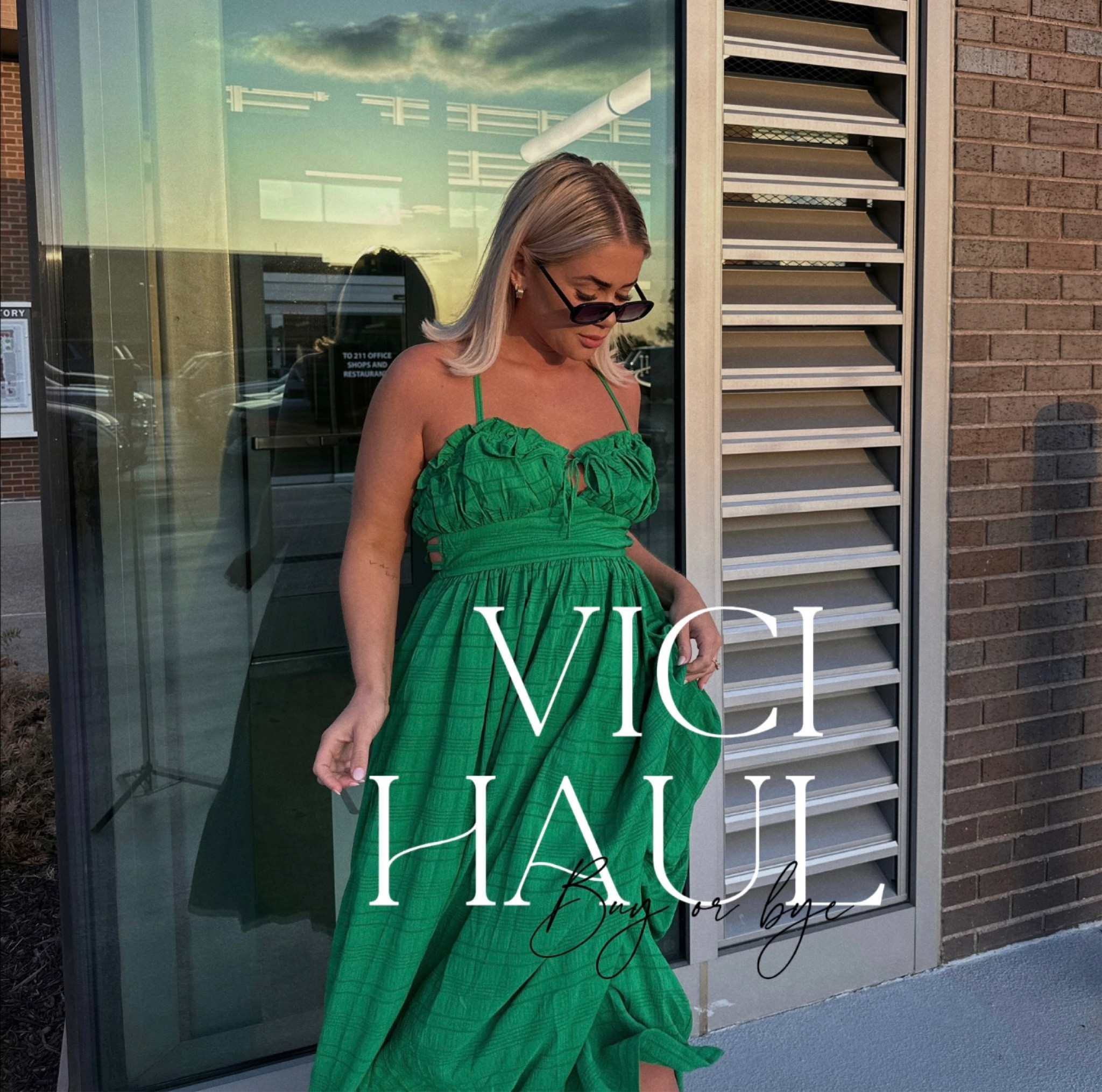 green emerald velvet dress Adrenia Pleated Satin Maxi Dress  VICI