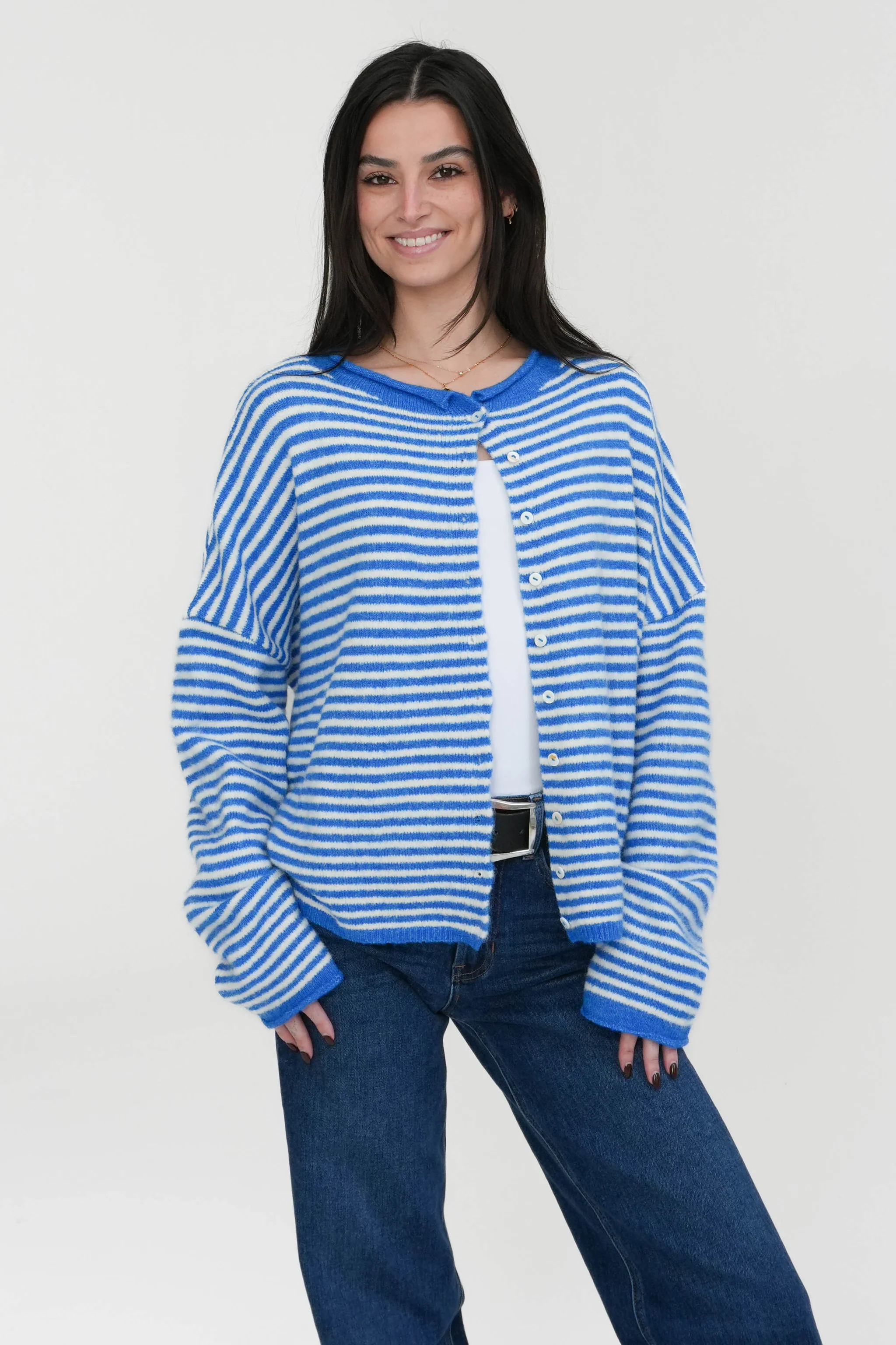 Phoebe Cardigan in Blue | Grey Bandit