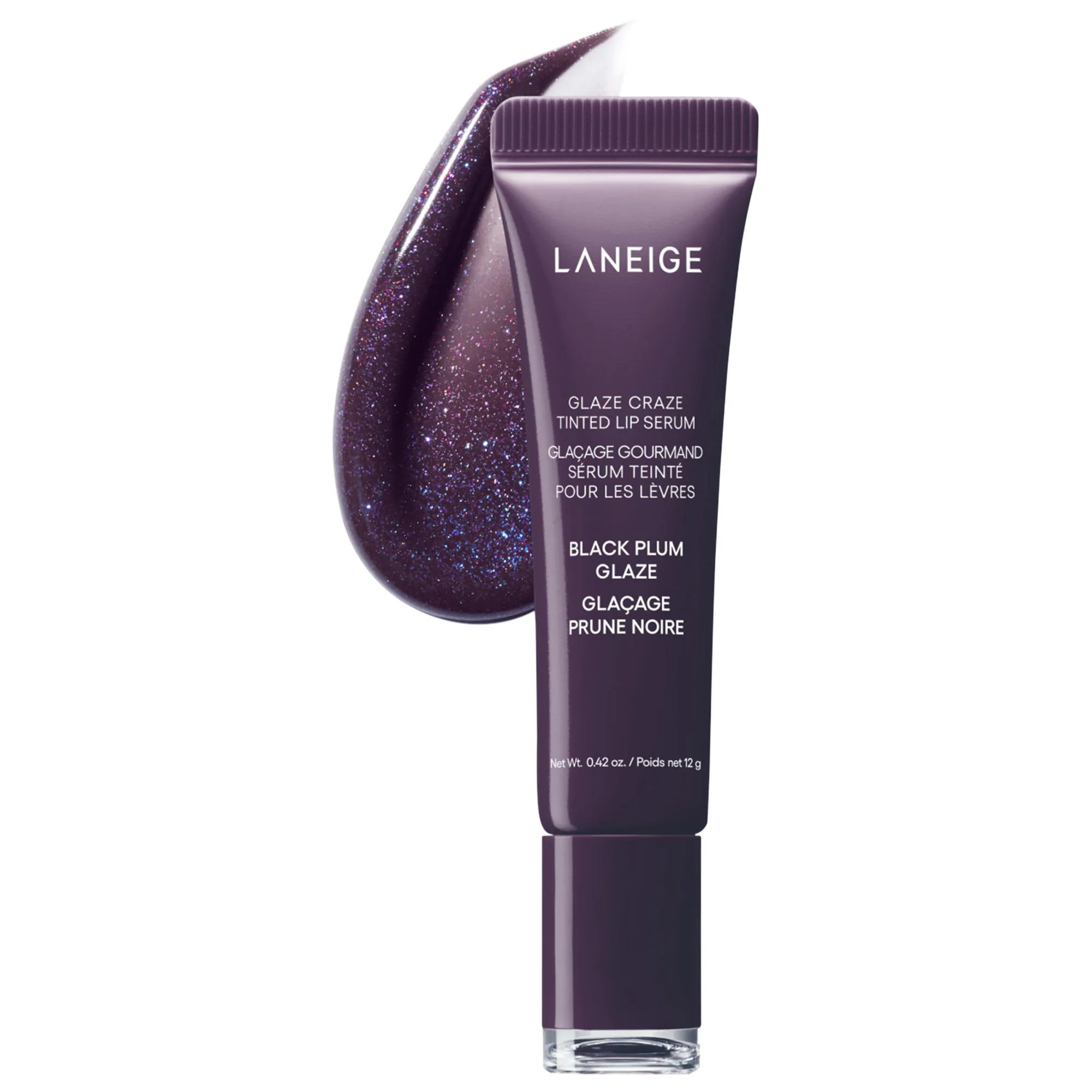 LANEIGE Glaze Craze Tinted Polypeptide Lip Serum Treatment Black Plum Glaze 0.42 oz/12 g | Sephora (US)