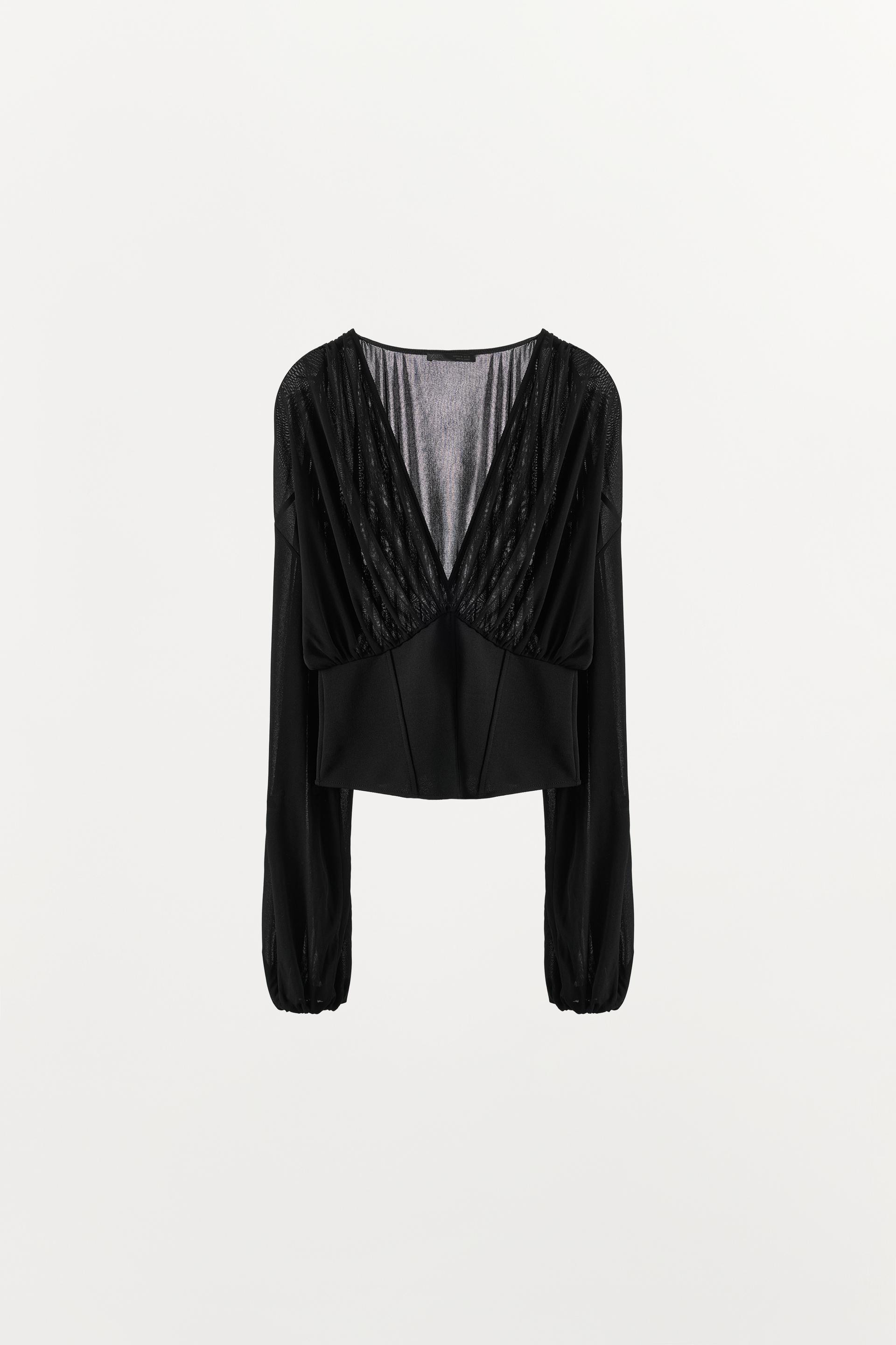 MIXED-FABRIC CORSET TOP | Zara US