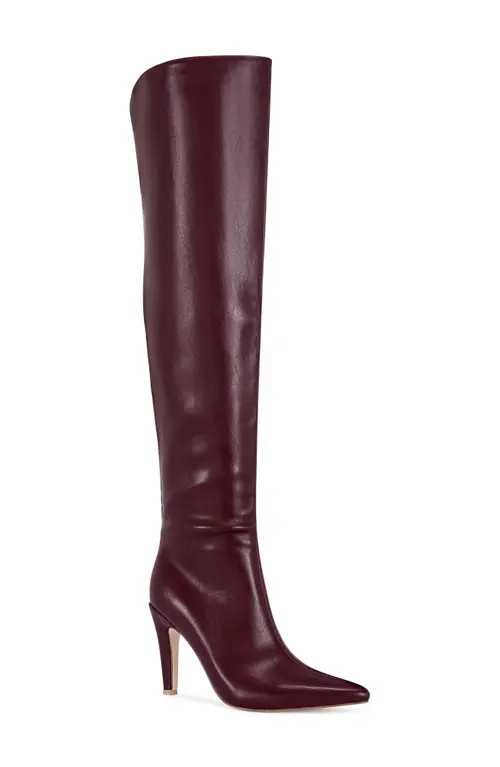 AZALEA WANG Beaucoup Over the Knee Boot in Burgundy at Nordstrom, Size 7 | Nordstrom