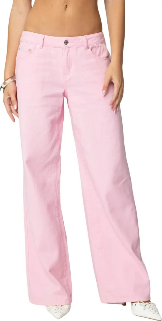 EDIKTED Roman Nonstretch Low Rise Slouchy Wide Leg Jeans | Nordstrom | Nordstrom