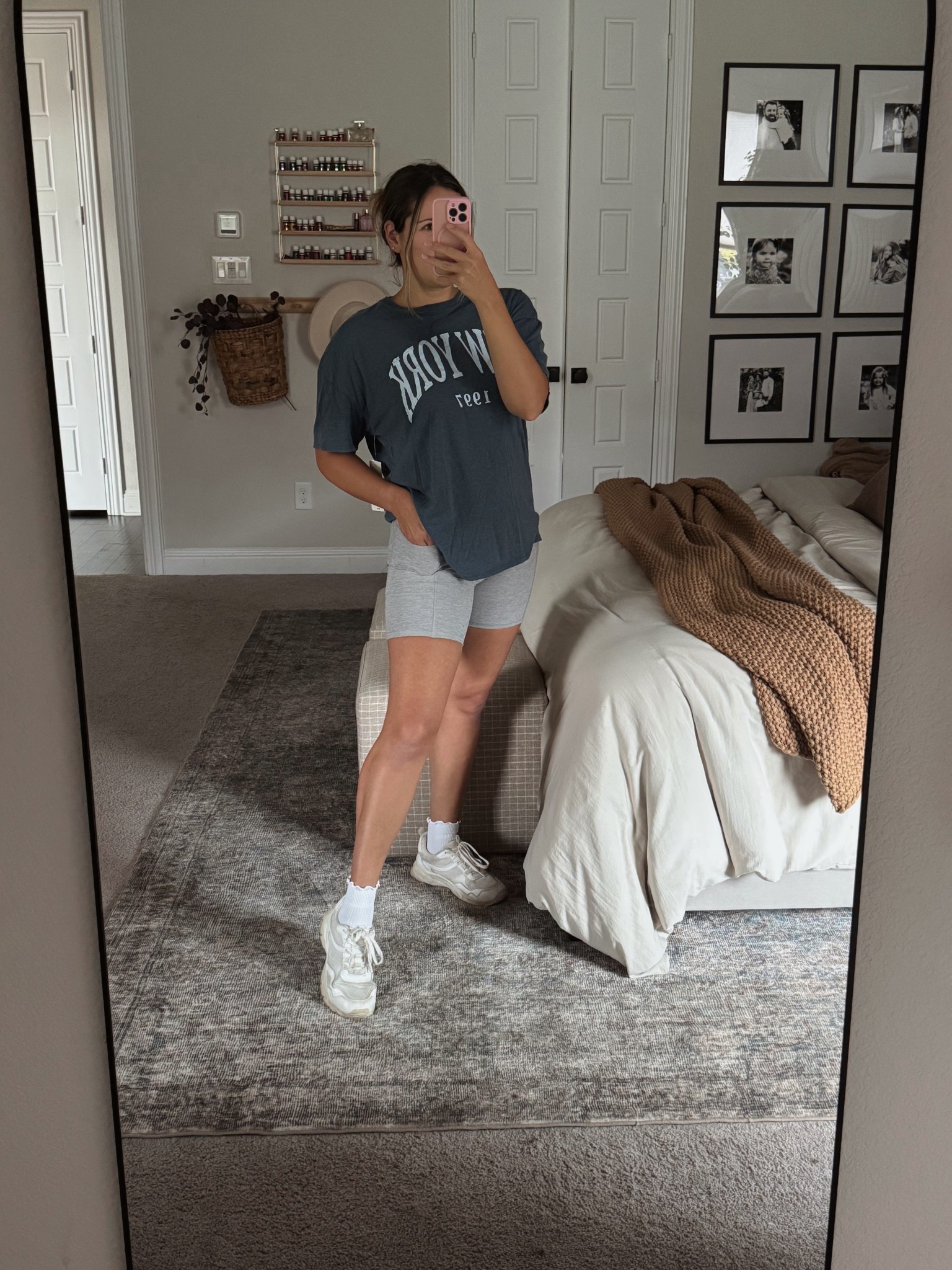 I love this oversized tee from Walmart because it’s thin and so comfortable! And the biker shorts have pockets and amazing compression 

#LTKFindsUnder50 #LTKStyleTip