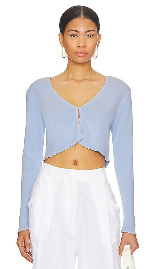 Green Sylvie Top in Sky Blue | Revolve Clothing (Global)