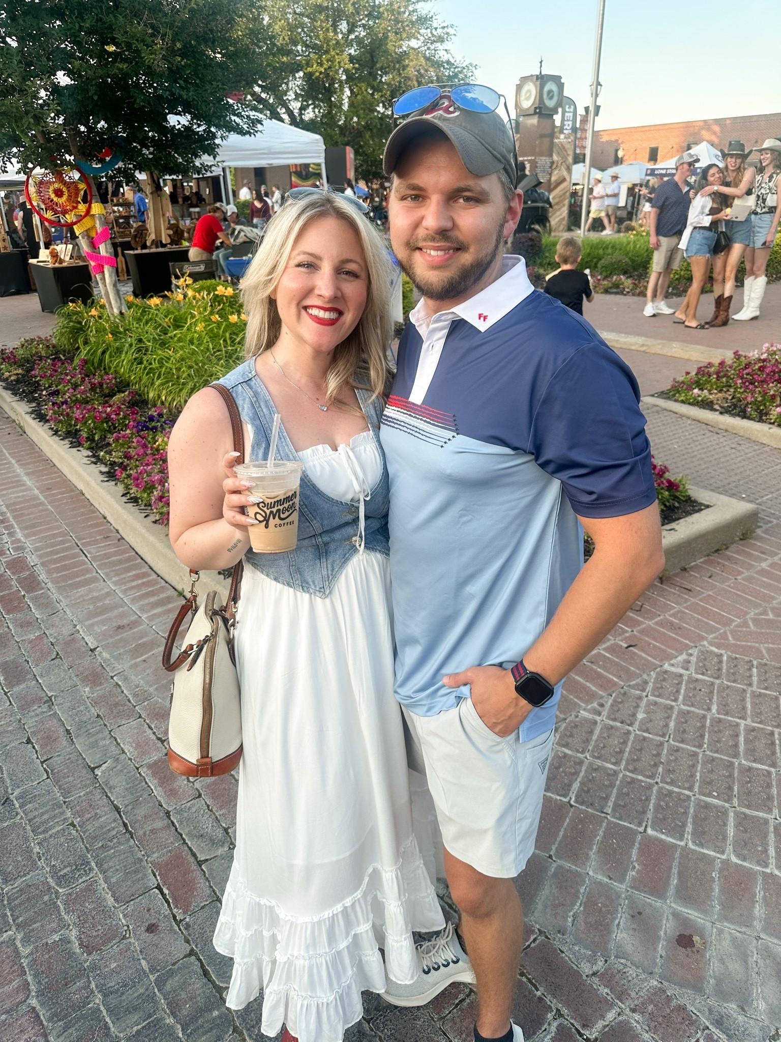 Celina, Texas Cajun Fest - what I wore as a midsize, petite woman to a country festival and concert in warmer weather 
- the dress was super breathable, keeping me much cooler than bulky jean shorts would have! 
- added the denim vibes through a cropped denim vest 
- ps - this maxi dress has pockets!!! 
- kept it upscale and vintage with my thrifted Dooney & bourke satchel
- pulled a pop of color in with my red Laredo cowboy boots

#LTKootd #LTKMidsize #LTKPetite