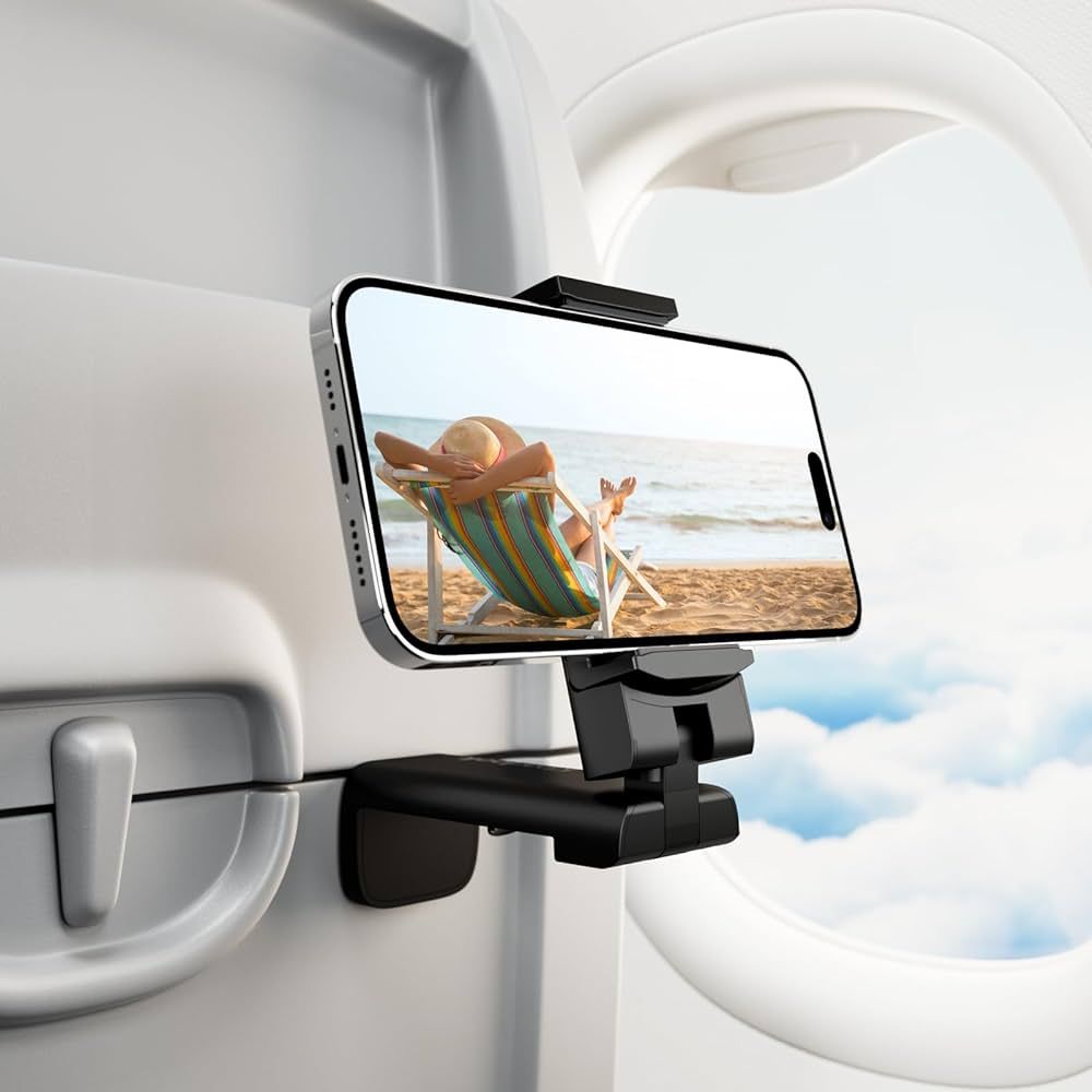 Airplane in Flight Phone Holder,Klealook 4 in 1 Adjustable Phone Stand for Travel,360°Rotating D... | Amazon (US)