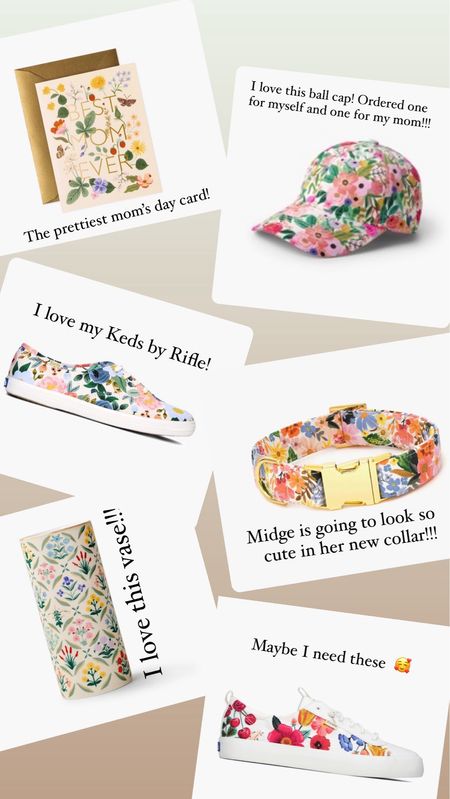 One of my favs is having a sale!

The flower lover in me can’t get enough  of everything Rifle. 

I love their Keds and wear them ALL the time. Plus I just ordered Midge this adorable collar and my mom and me the baseball cap.

Everything is on sale. Check out their beautiful floral designs for yourself.

#LTKhome #LTKsalealert #LTKshoecrush
