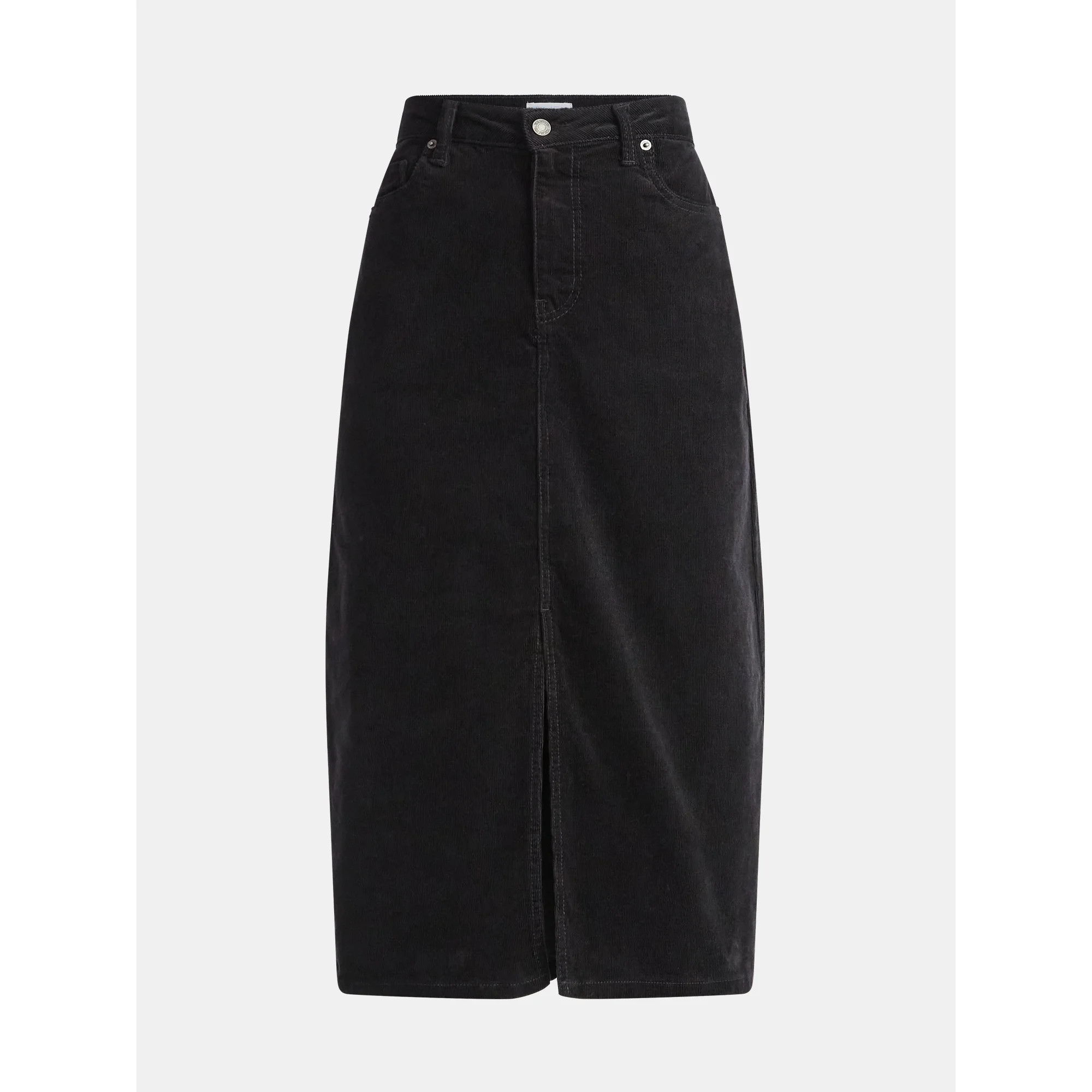 Time and Tru Women's Corduroy Midi Skirt with Front Slit, Sizes 0-20 | Walmart (US)