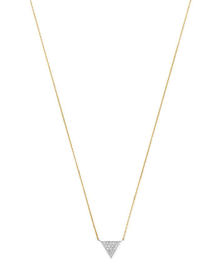 Diamond Triangle Pendant Necklace in 14K Gold, 0.04 ct. t.w. - 100% Exclusive | Bloomingdale's (US)
