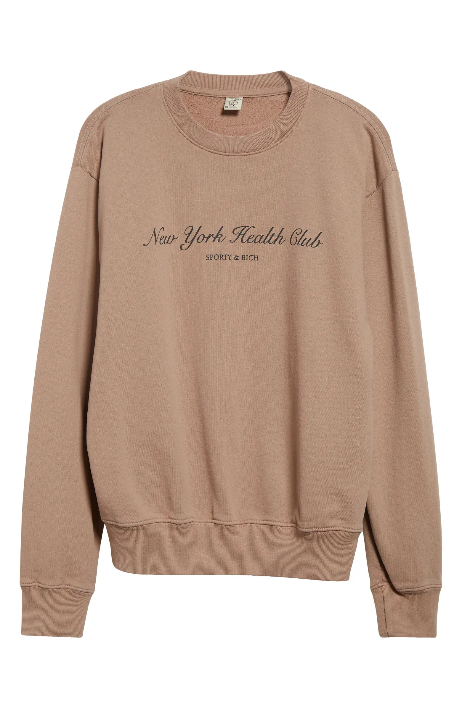 Sporty & Rich New York Health Club Grahic Cotton Sweatshirt | Nordstrom | Nordstrom