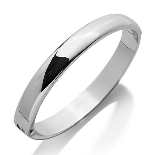 BAUBLEBAR Jessica Polished Hinged Bangle Bracelet - Metallic | HSN