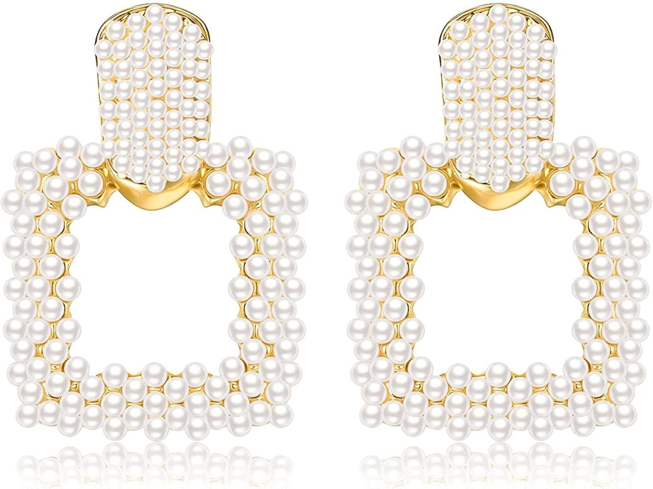 Pendant Earrings Silver Dangle Earrings Women's Rhinestone Earrings Lightweight Ear Studs Crystal Bo | Amazon (US)